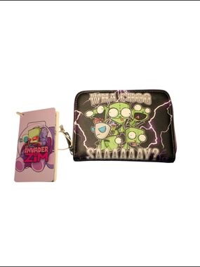 Loungefly Invader Zim 'Wha' Choo Saaaaay?' Zip Wallet Hot Topic